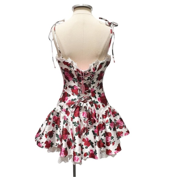 NEW Sugar Thrillz Scandal Sheet Taffeta Dress Floral Print Size XL - Picture 7 of 11